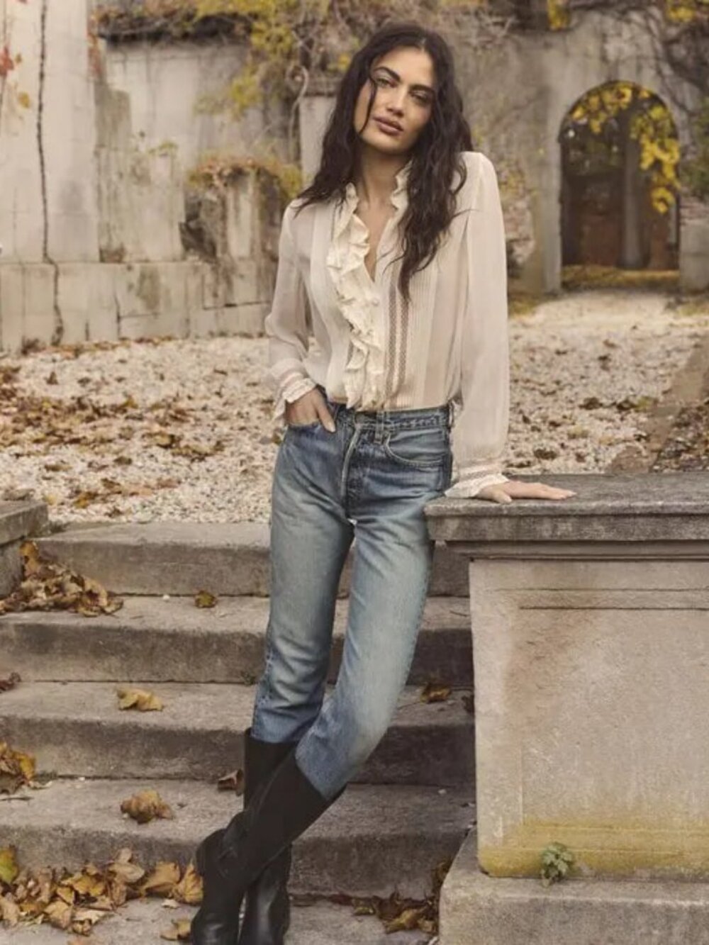 Doen NWOT Magdeleine top M - Picture 3 of 12